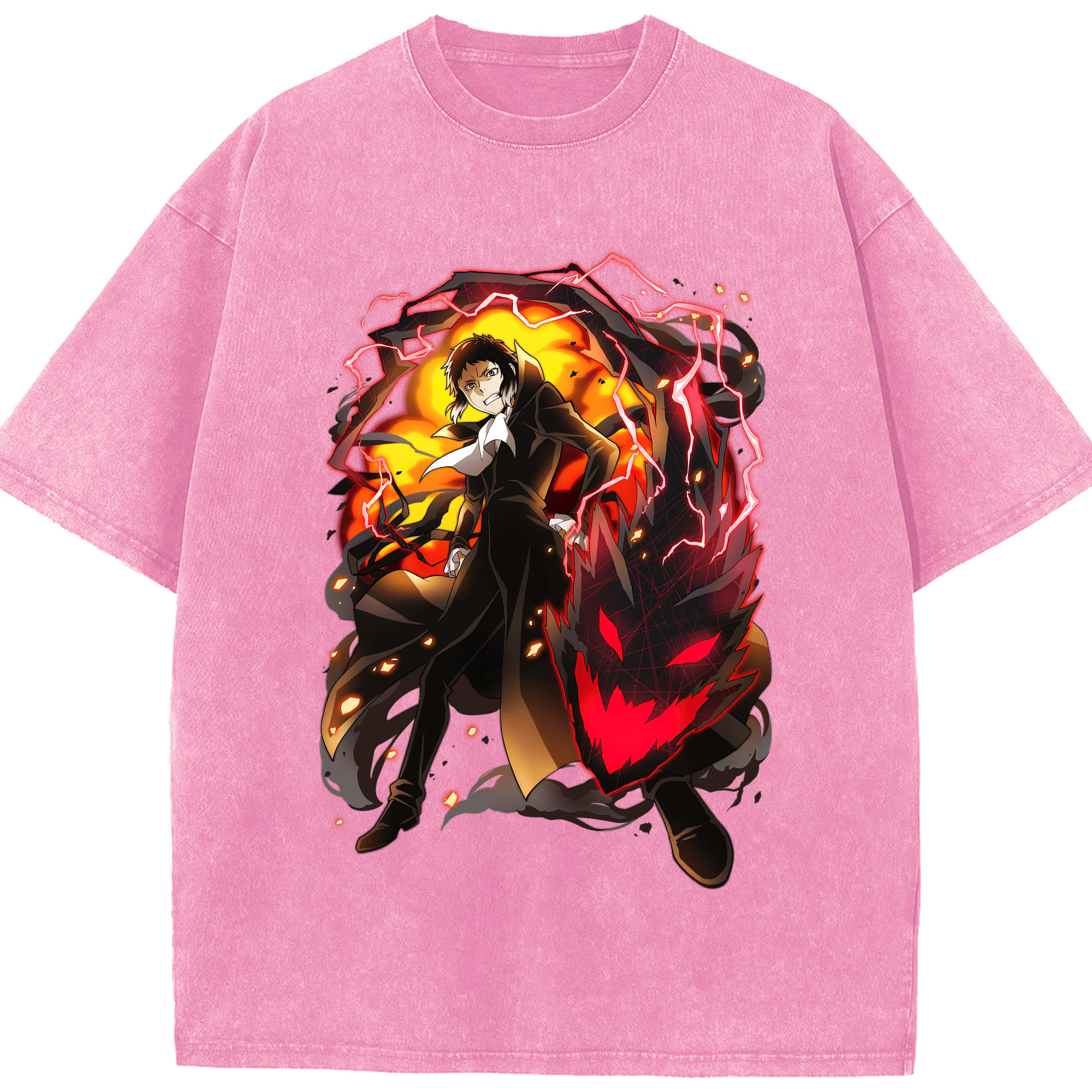 （画像用） 文豪ストレイドッグス Bungo Stray Dogs 綿100% ヴィンテージ風 半袖Tシャツ（フロントプリント）